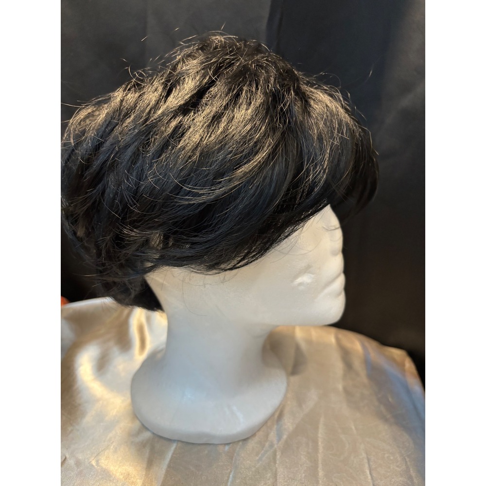 Short Black Synthetic Layered Pixie Cut Wig Textured Cosplay‎ Costume Daily Wear
